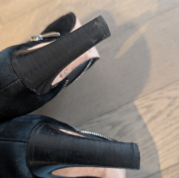 Paige Black Suede Ankle Boots - Picture 5 of 6